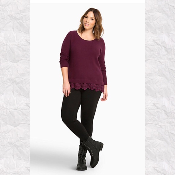 torrid Sweaters - ❌SOLD❌Torrid Burgundy Textured Sweater